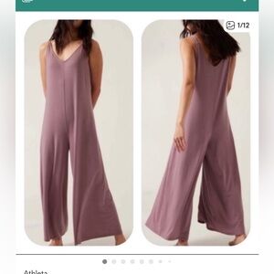 Athleta Dusty Purple V-Neck Jumpsuit